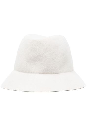 Comme Des Garçons Shirt dropped wool bucket hat - Bianco