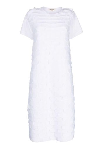 Comme Des Garçons scale-effect T-shirt dress - Bianco