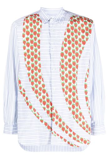 Comme Des Garçons Shirt strawberry-print detail shirt - Blu