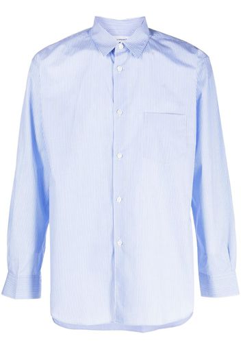 Comme Des Garçons Shirt micro-stripe cotton shirt - Blu