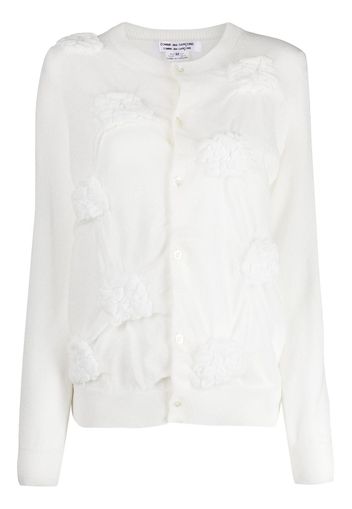 Comme Des Garçons Comme Des Garçons Cardigan con applicazione - Bianco