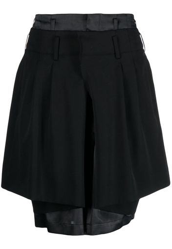 Comme Des Garçons layered midi skirt - Nero