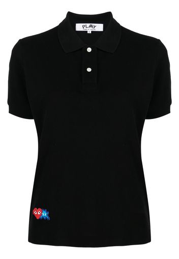 Comme Des Garçons Play x Invader pixelated-heart polo shirt - Nero