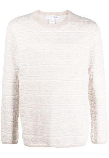 Comme Des Garçons Shirt textured-knit wool jumper - Toni neutri