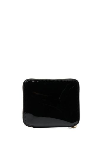 Comme Des Garçons patent leather zipped wallet - Nero