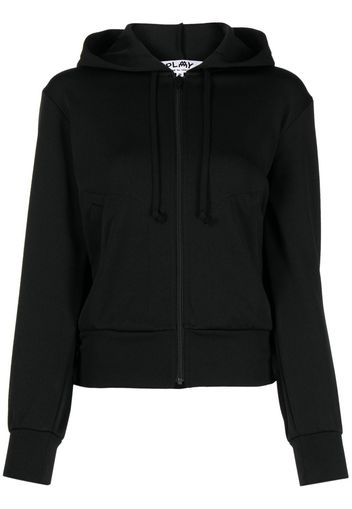 Comme Des Garçons logo-appliqué zip-up hoodie - Nero