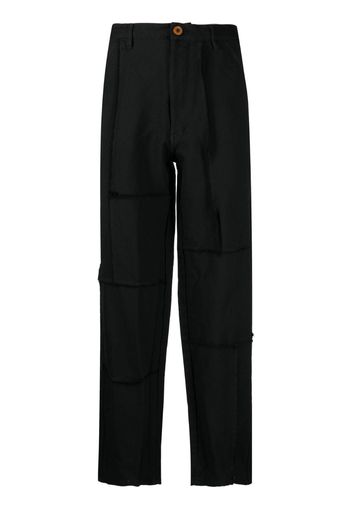 Comme Des Garçons Shirt exposed-seam straight-leg trousers - Nero