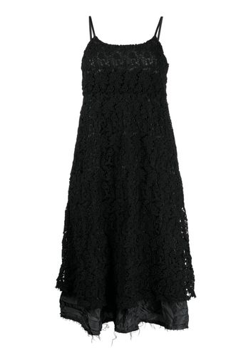 Comme Des Garçons Comme Des Garçons lace layered sleeveless midi dress - Nero