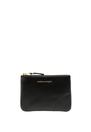 Comme Des Garçons Wallet logo-print top-zip leather wallet - Nero