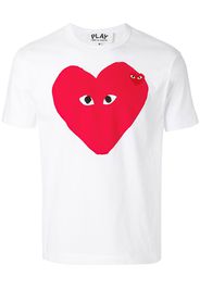 Comme Des Garçons Play T-shirt con logo a cuore - Bianco