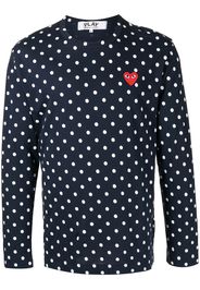 Comme Des Garçons Play polka-dot long-sleeve T-Shirt - Blu