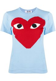 heart-print crew neck T-shirt