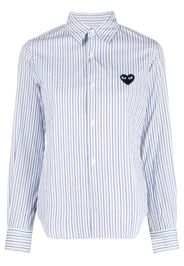 heart-patch striped shirt