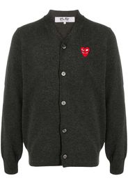 logo button-down cardigan