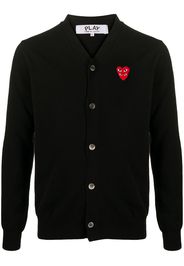 heart logo button-down cardigan