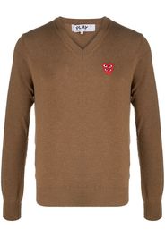 logo heart embroidered jumper