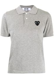 Comme Des Garçons Play Polo con applicazione - Grigio