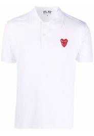 Comme Des Garçons Play logo-patch cotton polo shirt - Bianco