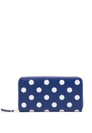 Comme Des Garçons Wallet polka dot-print zip-around wallet - Blu