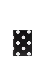 Comme Des Garçons Wallet polka dot-print leather cardholder - Nero