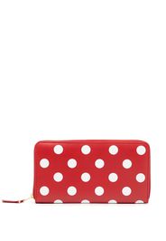 Comme Des Garçons Wallet polka dot-print zip-around wallet - Rosso