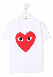 Comme Des Garçons Play Kids heart-print short-sleeved T-shirt - Bianco