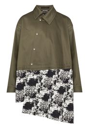 Comme Des Garçons Homme Plus Cappotto asimmetrico con stampa - Verde