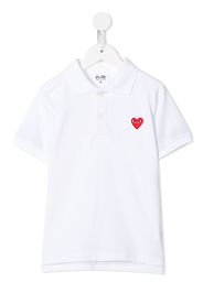 Comme Des Garçons Play Kids Polo con logo - Bianco