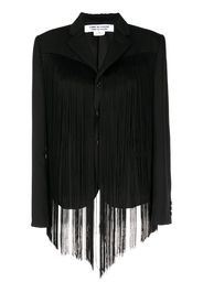 Comme Des Garçons Comme Des Garçons fringed-detail wool blazer - Nero