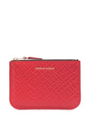 Comme Des Garçons Wallet embossed leather wallet - Rosso