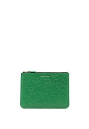 Comme Des Garçons Wallet embossed zip-up wallet - Verde