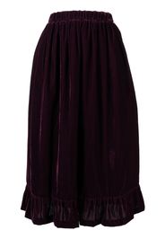 Comme Des Garçons Girl velvet-effect midi skirt - Viola