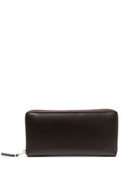 Comme Des Garçons zip-up calf leather cardholder - Marrone