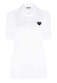 Comme Des Garçons Play Heart logo polo shirt - Bianco