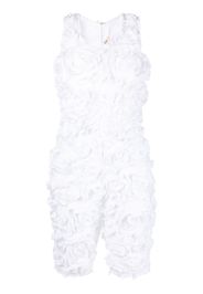 Comme Des Garçons floral-motif scoop-neck playsuit - Bianco