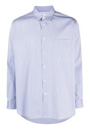 Comme Des Garçons Shirt vertical-stripe long-sleeve shirt - Blu