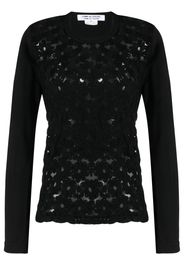 Comme Des Garçons Comme Des Garçons floral-detail long-sleeve top - Nero