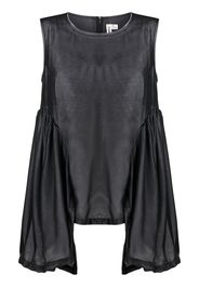 Comme Des Garçons draped-detail sleeveless blouse - Nero