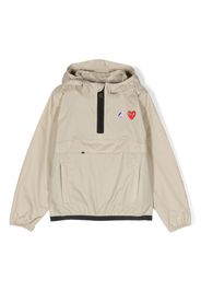 Comme Des Garçons Play Kids x K-Way Leon hooded rain jacket - Toni neutri