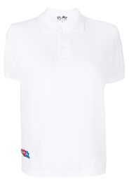 Comme Des Garçons Play x Invader pixelated-heart polo shirt - Bianco