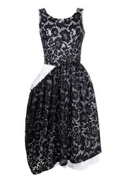 Comme Des Garçons floral-lace sleeveless flared dress - Nero