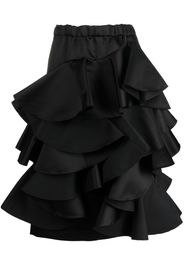 Comme Des Garçons ruffled tiered midi skirt - Nero