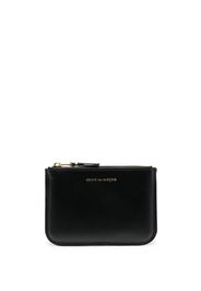 Comme Des Garçons logo-lettering zip leather wallet - Nero