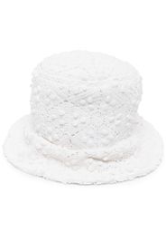 Comme Des Garçons Shirt crochet-knit bucket hat - Bianco