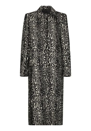 snow leopard jacquard coat