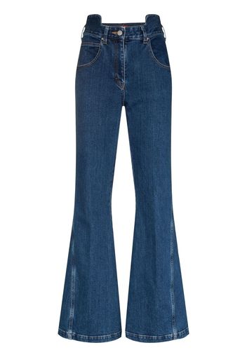 Commission slash-detail flared jeans - Blu