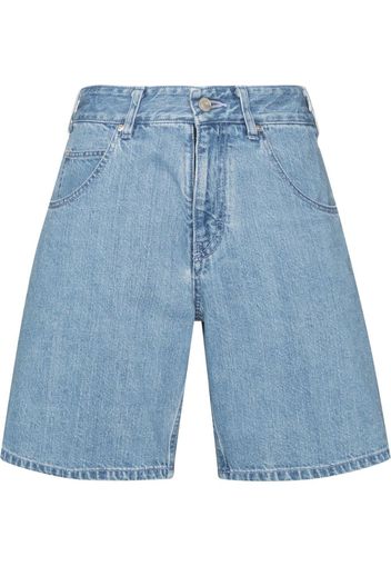 Commission Shorts denim a vita alta - Blu