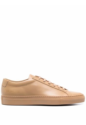 Common Projects polished-finish lace-up sneakers - Marrone