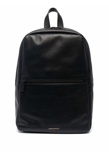 Common Projects engraved-logo leather backpack - Nero