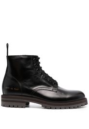 Common Projects number-motif combat boots - Marrone